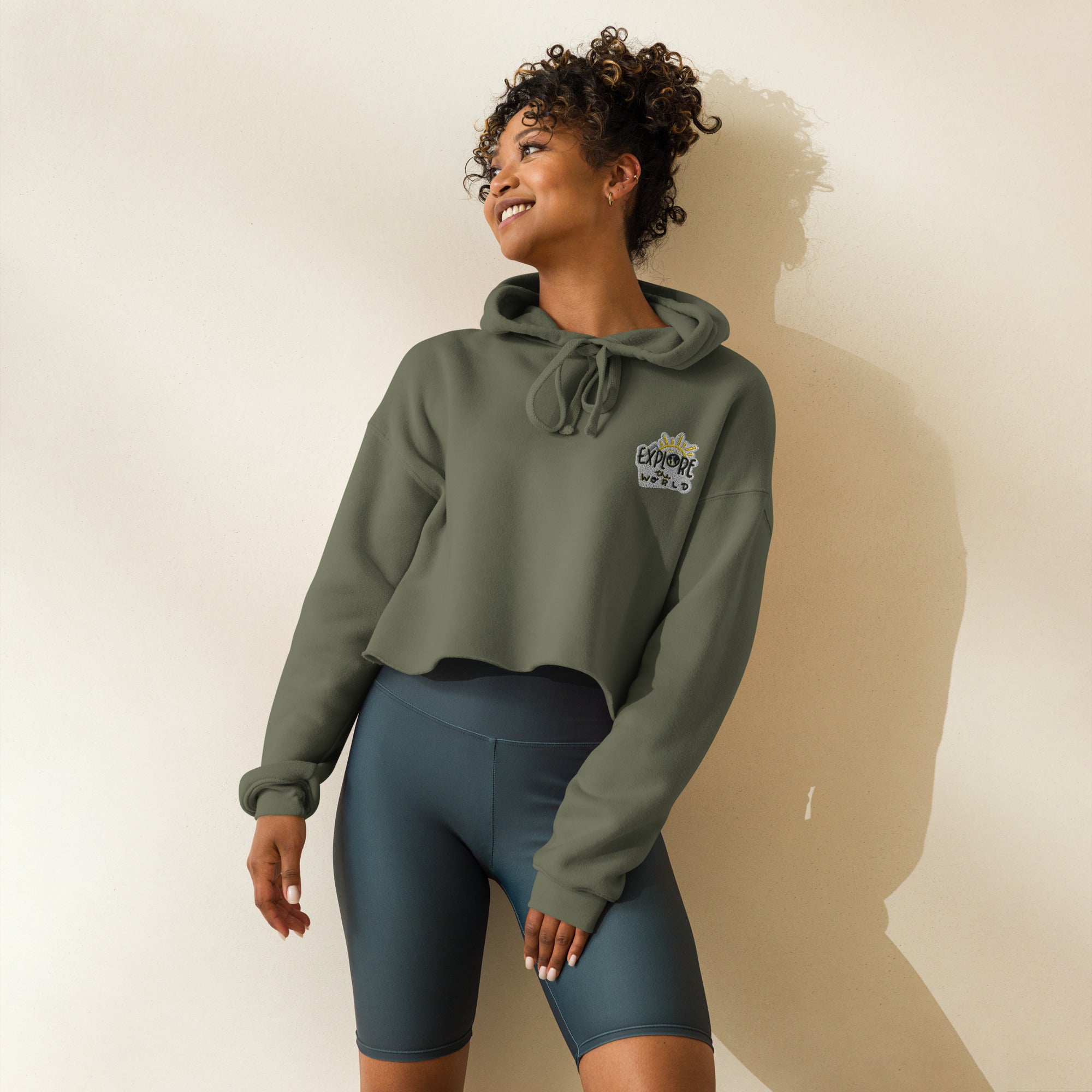 Explore the World - Crop Hoodie – Ane Alvarez